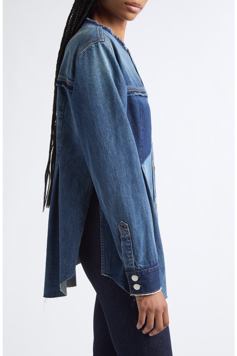 Weslia Denim Shacket, Alternate, color, CITY LIGHTS
