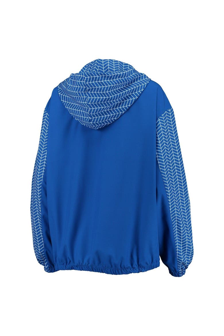 Women's ZooZatz Royal Florida Gators Chevron Swishy Quarter-Zip Hoodie Jacket, Alternate, color, Royal