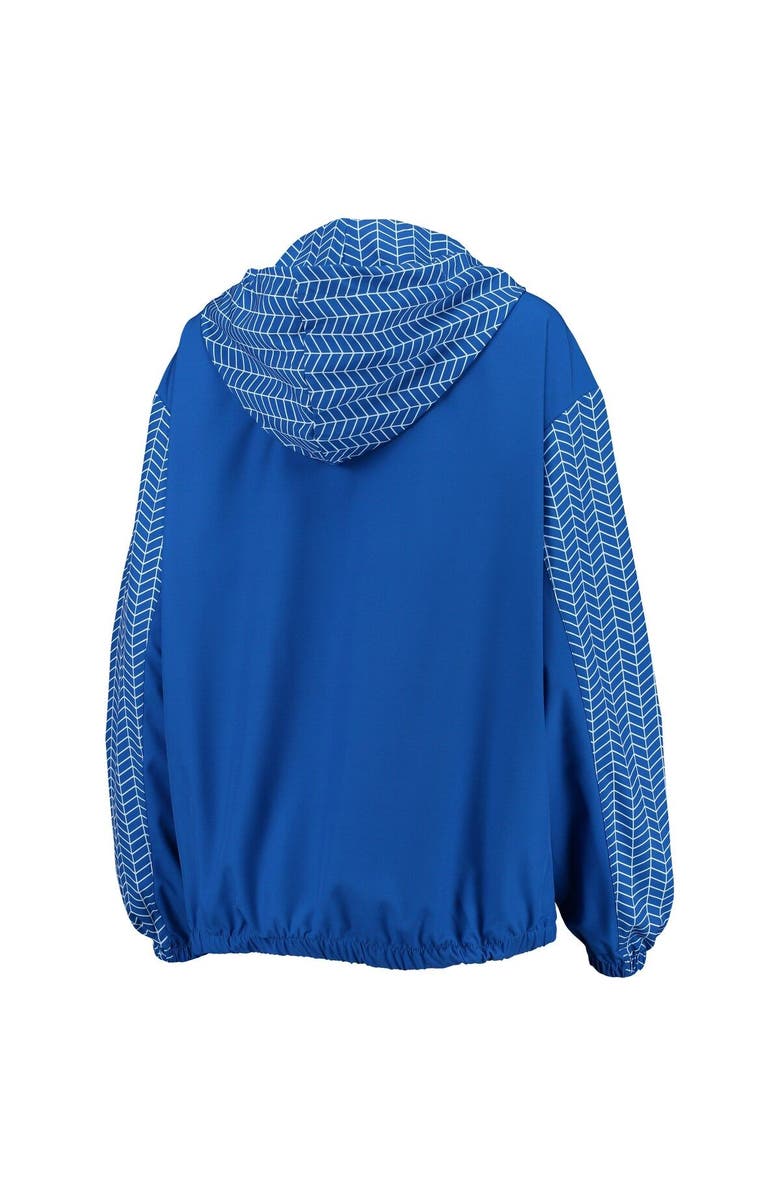 ZOOZATZ Women's ZooZatz Royal Florida Gators Chevron Swishy Quarter-Zip Hoodie Jacket, Alternate, color,