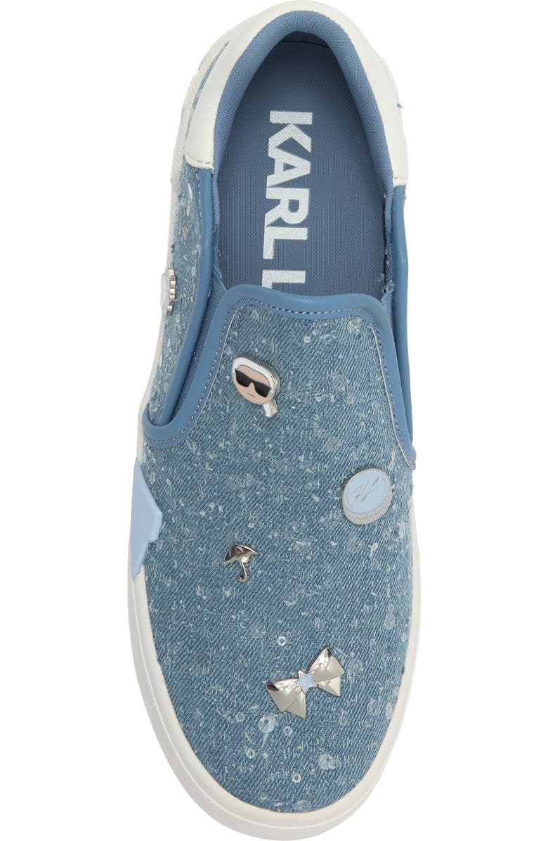 KARL LAGERFELD PARIS Maude Slip-On Sneaker, Alternate, color, Light Blue