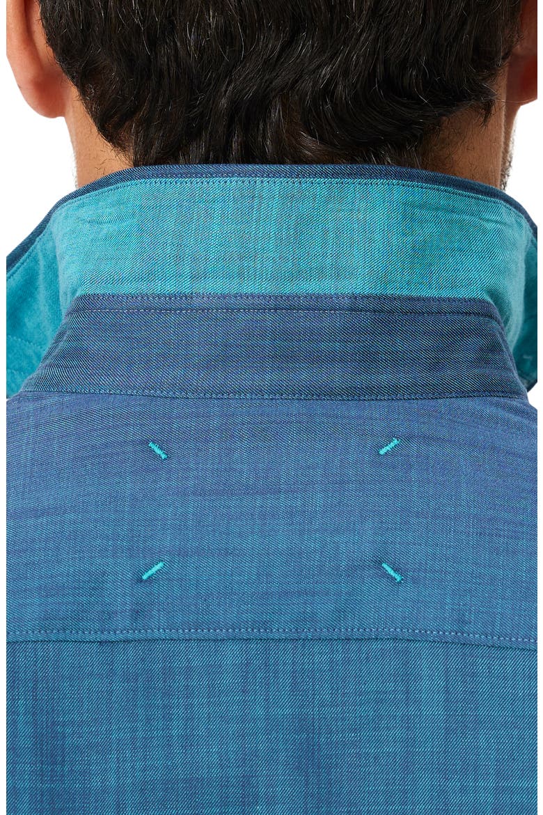 Kerrington Cotton Button Up Shirt, Alternate, color, TURQUOISE