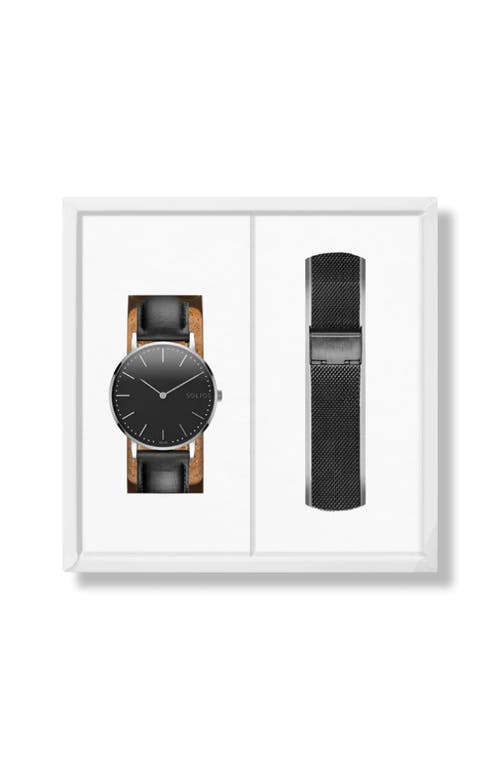 Solios Watches The Solar Classic Bundle | Black Dial