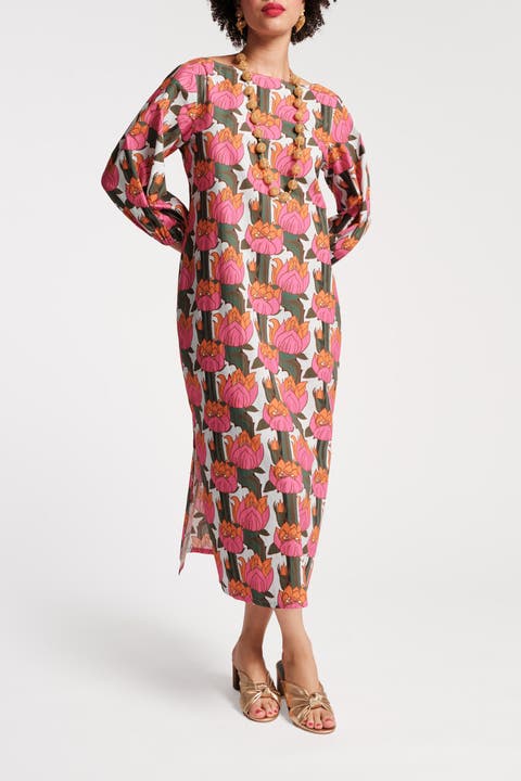 Minnow Maxi Dress Sun Flower Cotton Poplin