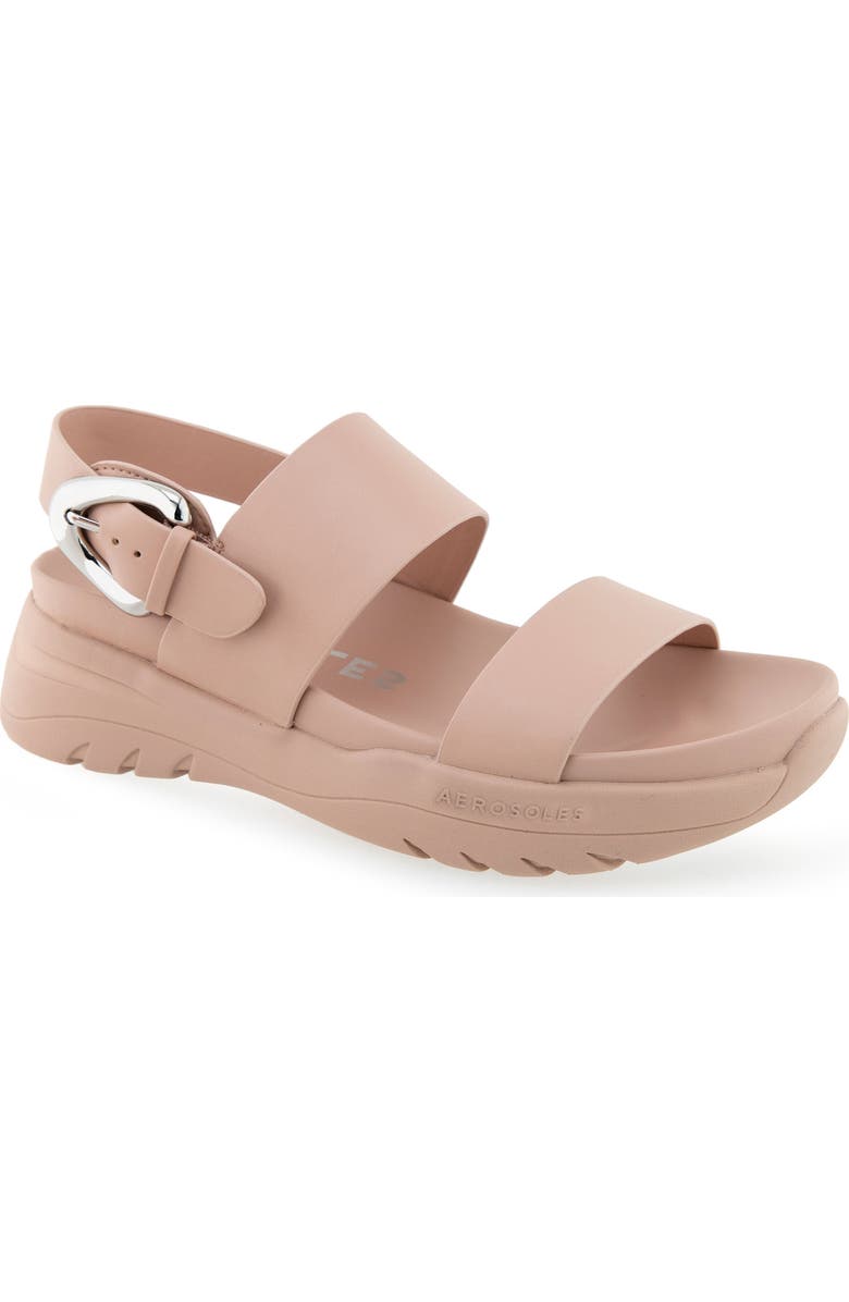 Aerosoles Hari Platform Sandal, Main, color, Cipria Faux Leather