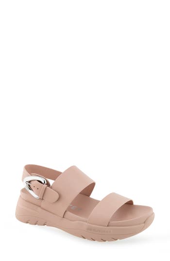 Aerosoles Hari Platform Sandal In Cipria Faux Leather