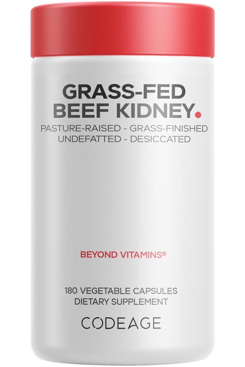 Grass-Fed Beef Kidney Glandular Supplement, Main, color, White