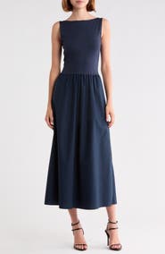Theory Mixed Media Maxi Dress