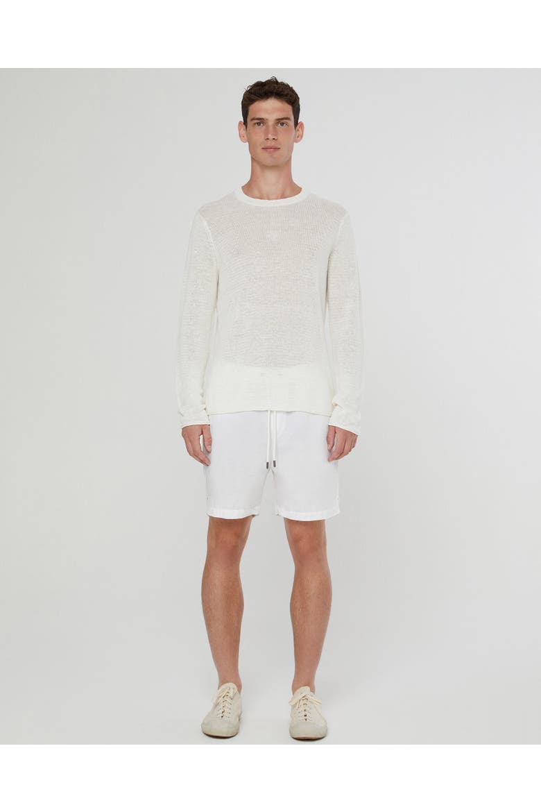 Kevin Crewneck Linen Sweater, Alternate, color, WHITE