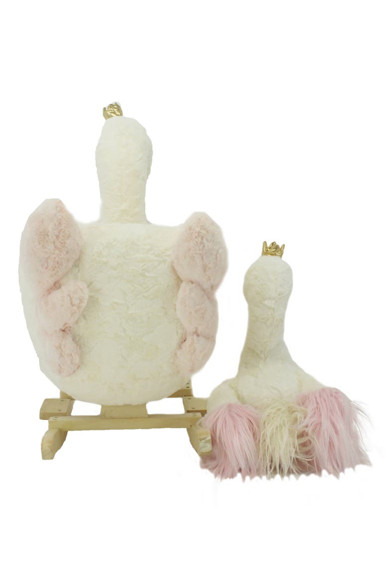 Darling Duo Swan Rocker & Toy Set, Alternate, color, WHITE