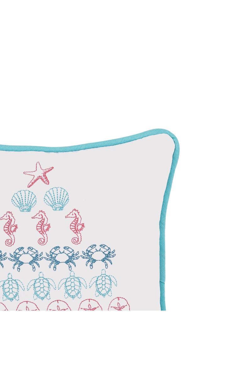 C&F Home Coastal Christmas Tree Cotton Blend Mini Accent Pillow 10" x 10", Alternate, color, 