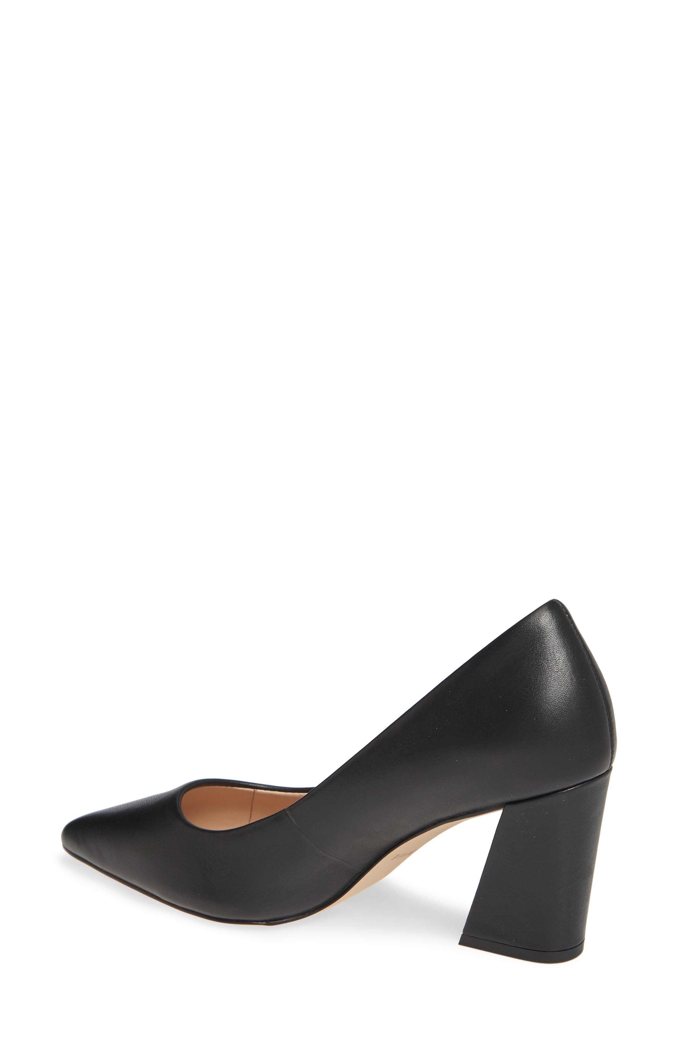 Arsenal Pointed Toe Pump, Alternate, color, BLACK LEATHER