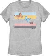Lost Gods Women's Lost Gods Distressed Butterfly Flag Graphic T-Shirt