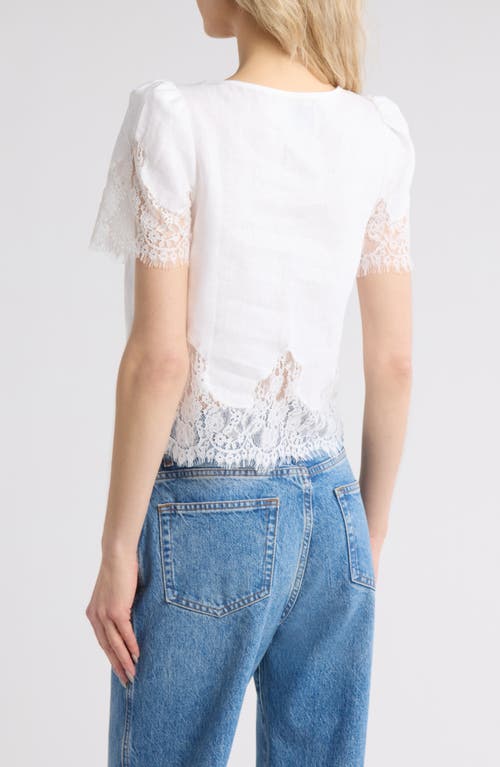 Reformation Josie Linen Top In White