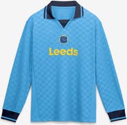 FANATICS Men's Fanatics Light Blue Leeds United Oversized Long Sleeve Polo Jersey