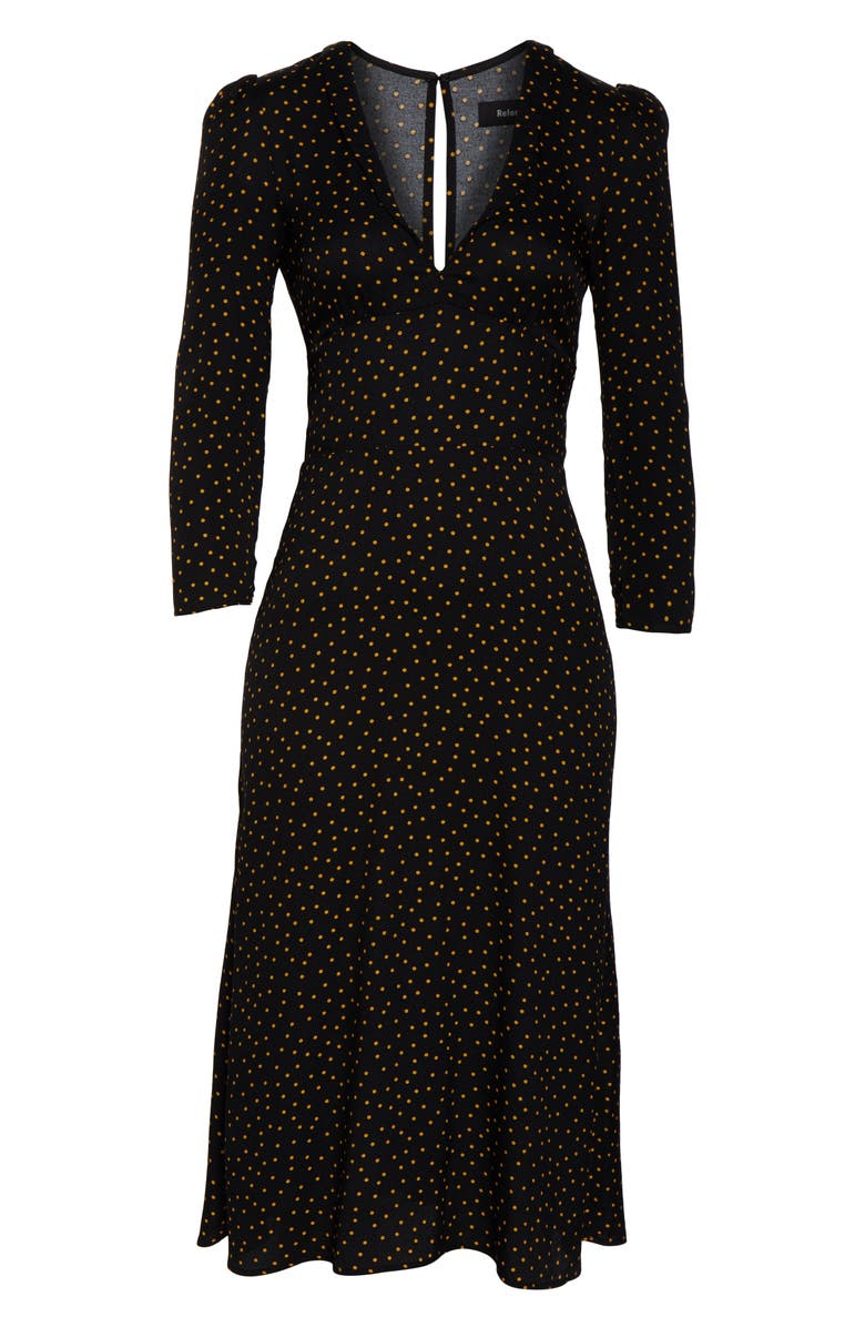 Reformation Mabel Plunge Midi Dress, Alternate, color, 