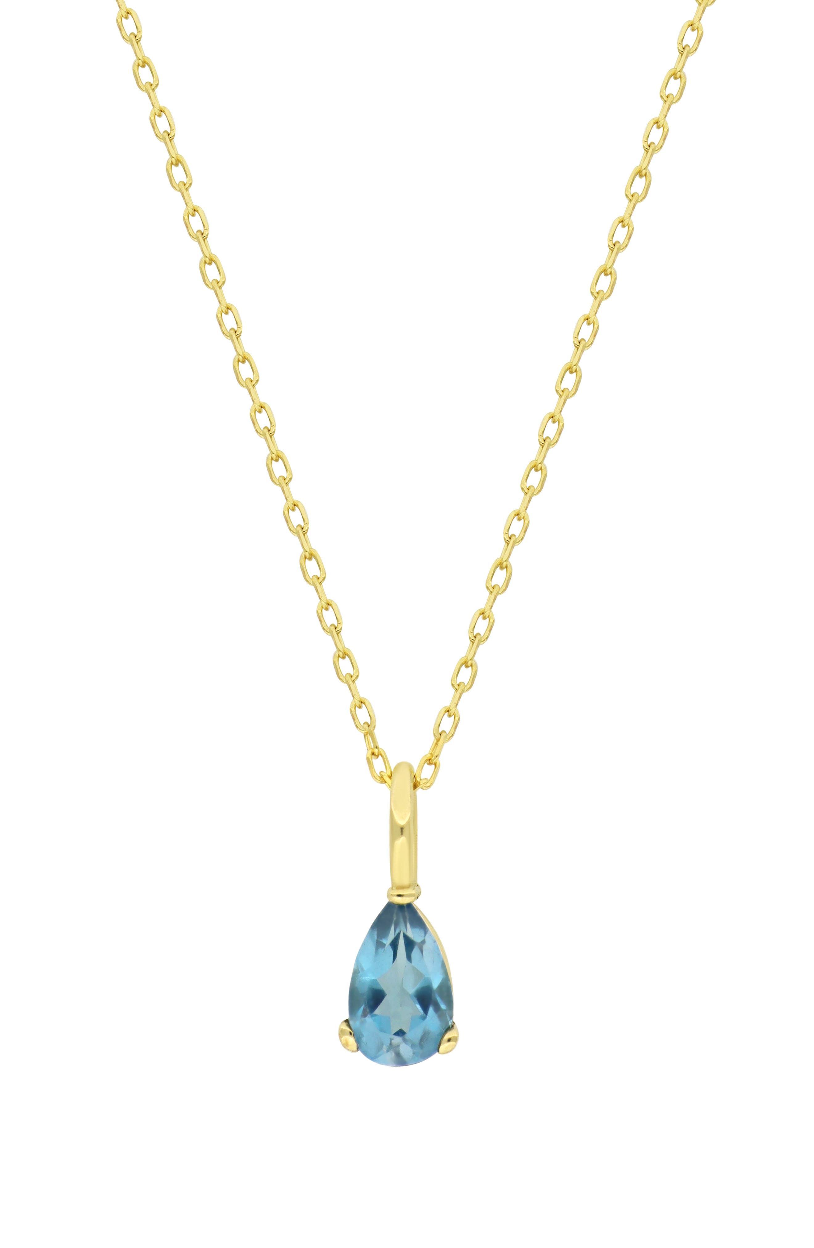 Bony Levy 14K Gold Pear Cut Topaz Pendant Necklace