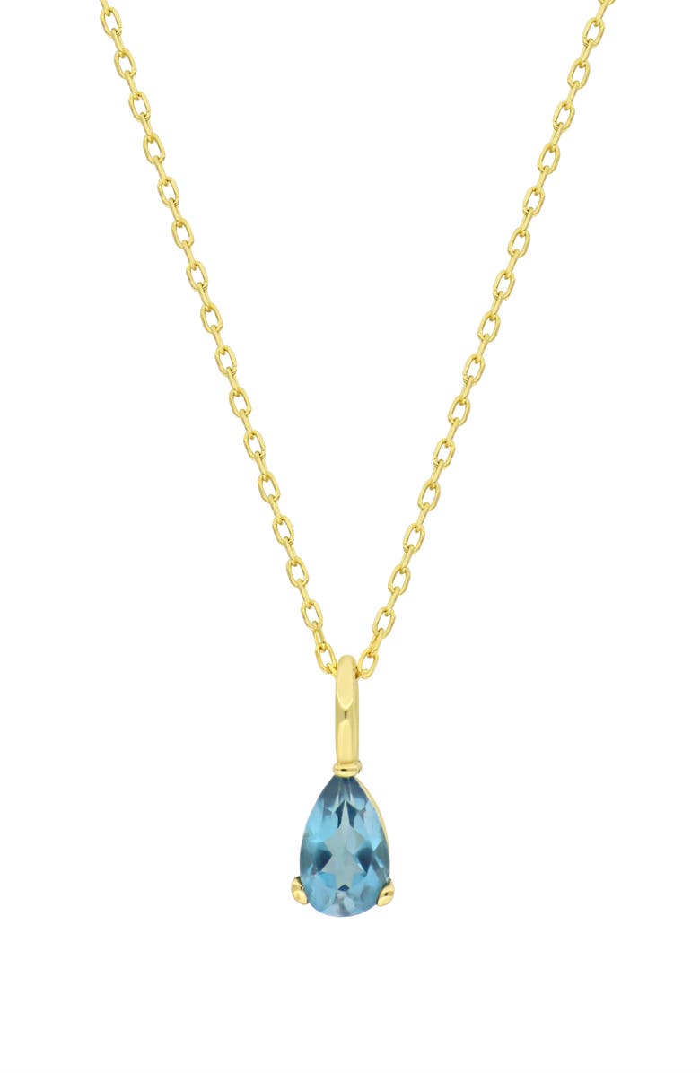 Bony Levy 14K Gold Pear Cut Topaz Pendant Necklace, Main, color, 14K Yellow Gold