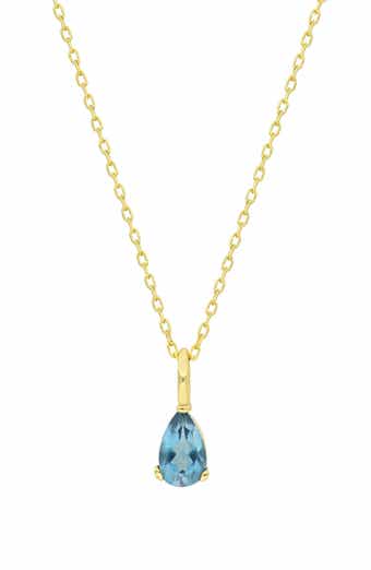 Bony Levy 14K Gold Pear Cut Topaz Pendant Necklace