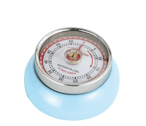 Zassenhaus Magnetic Retro 60 Minute Kitchen Timer, 2.75-inch In Light Blue