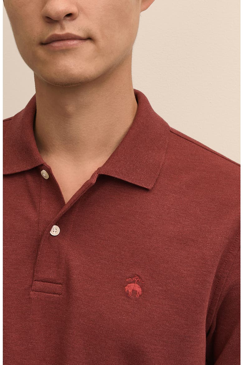 Supima Cotton Pique Polo, Alternate, color, DARK RED