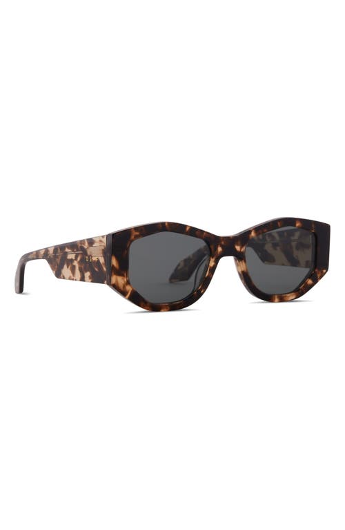 Diff Zoe 55mm Square Polarized Sunglasses In Grey