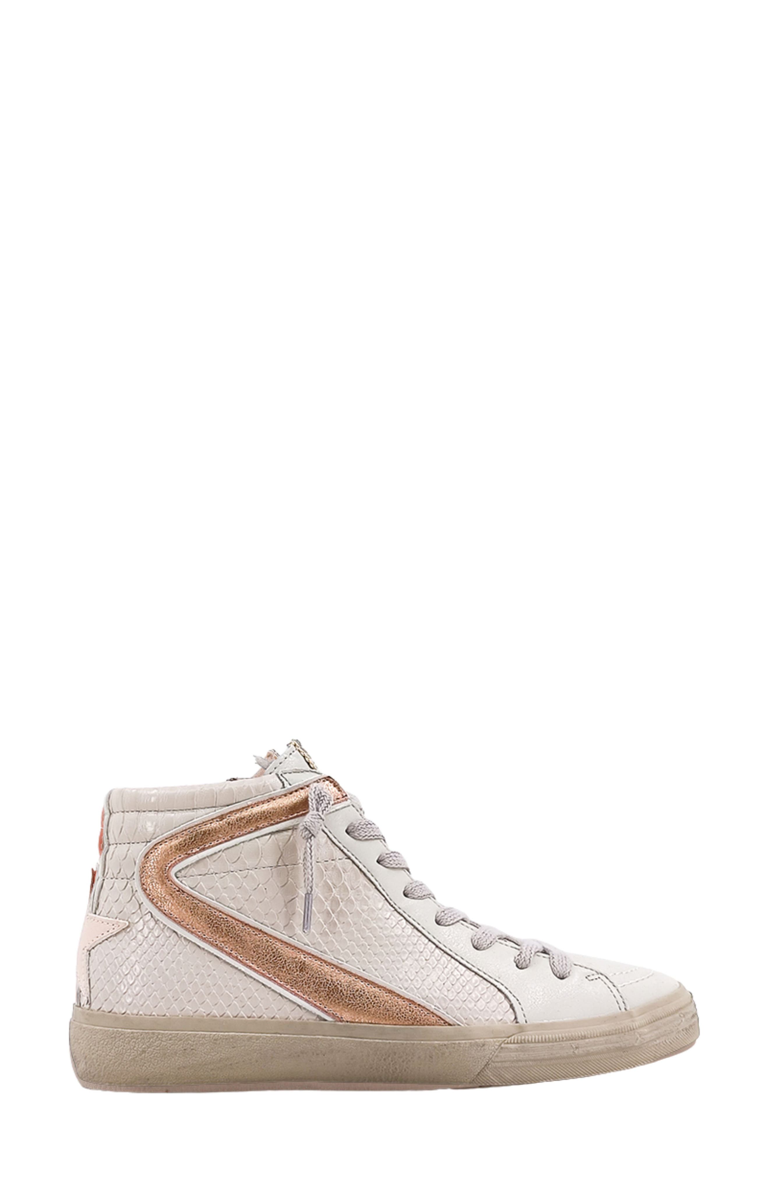 SHUSHOP Rooney High-Top Sneaker, Alternate, color, Taupe Snake