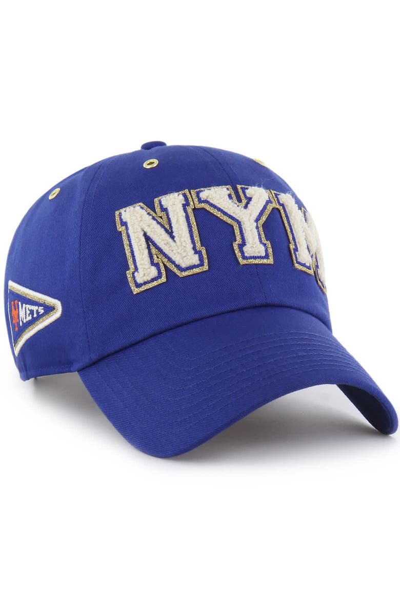 Men's '47 x Stoney Clover Lane Royal New York Mets Acro Charm Clean Up Adjustable Hat, Main, color, Royal