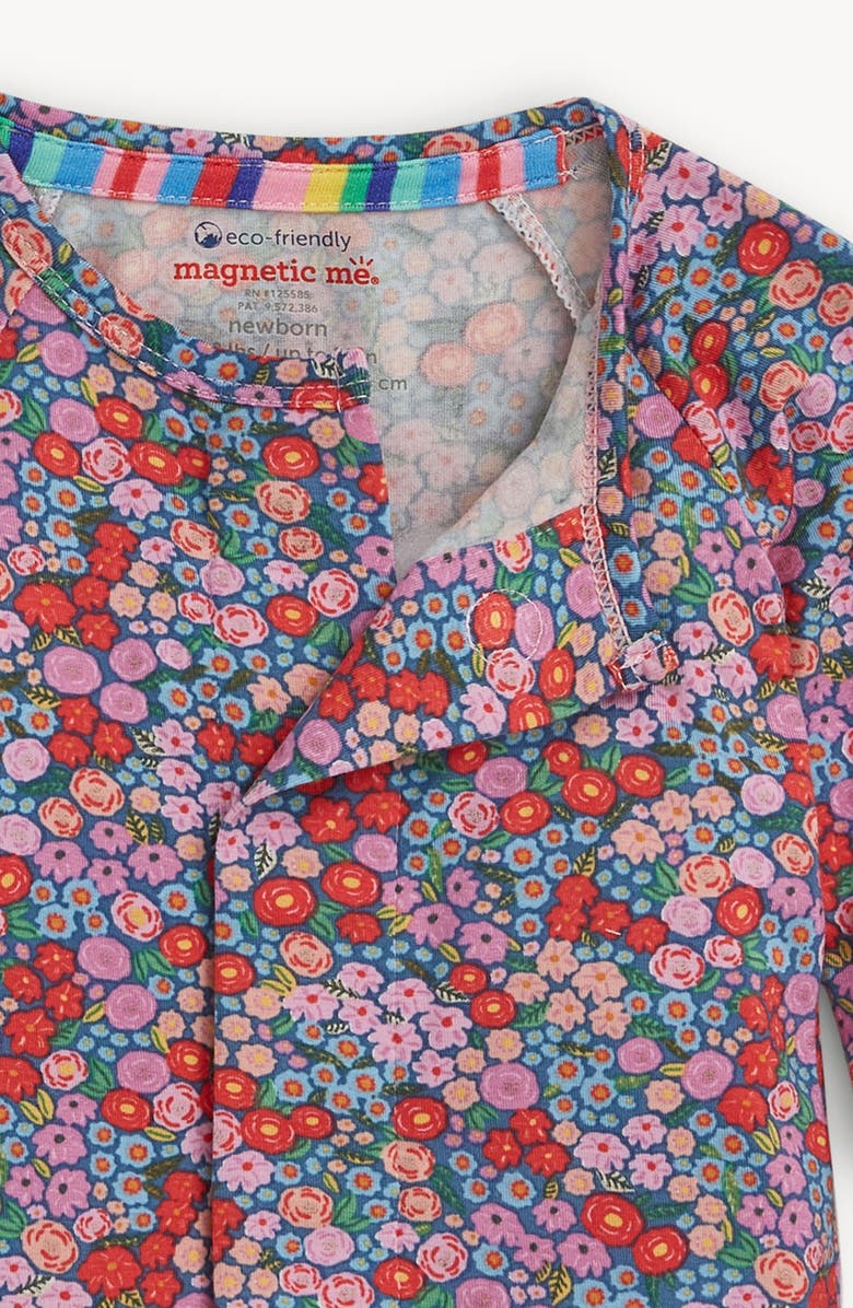 Magnetic Me Gilded Lily Magnetic Closure Convertible Romper, Alternate, color, Red