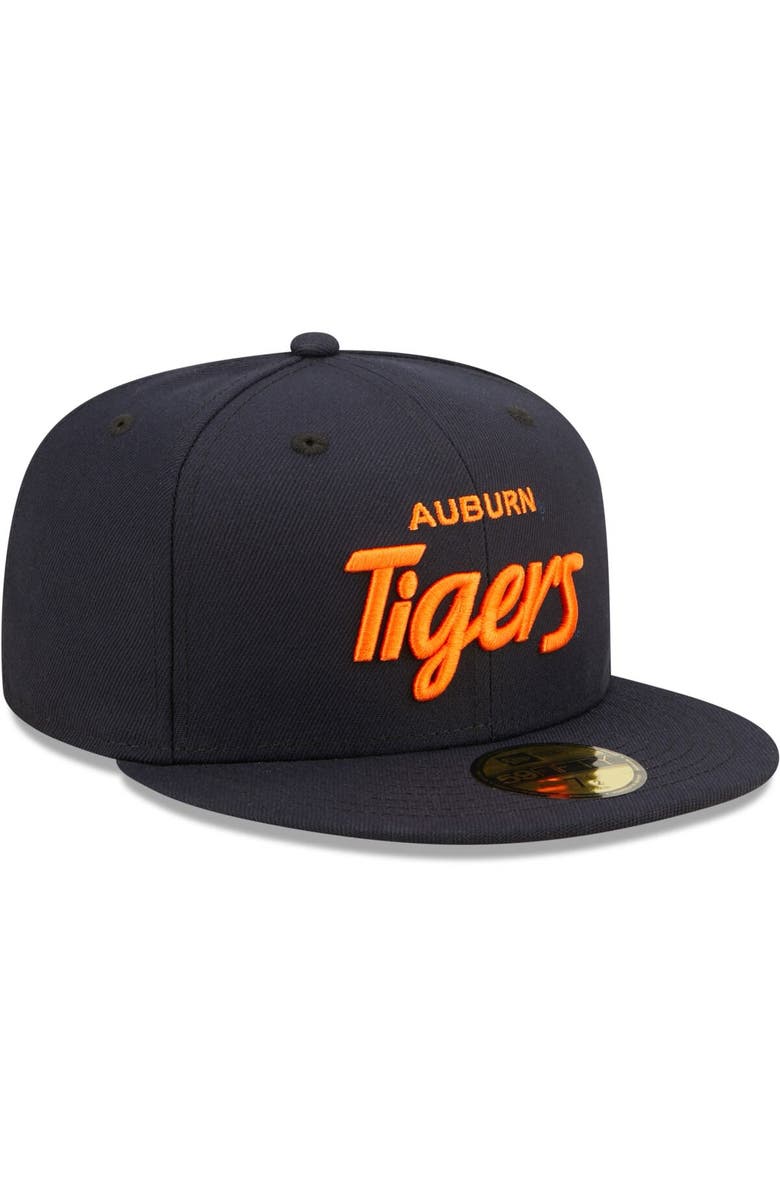 New Era Men's New Era Navy Auburn Tigers Script Original 59FIFTY Fitted Hat, Alternate, color, Navy