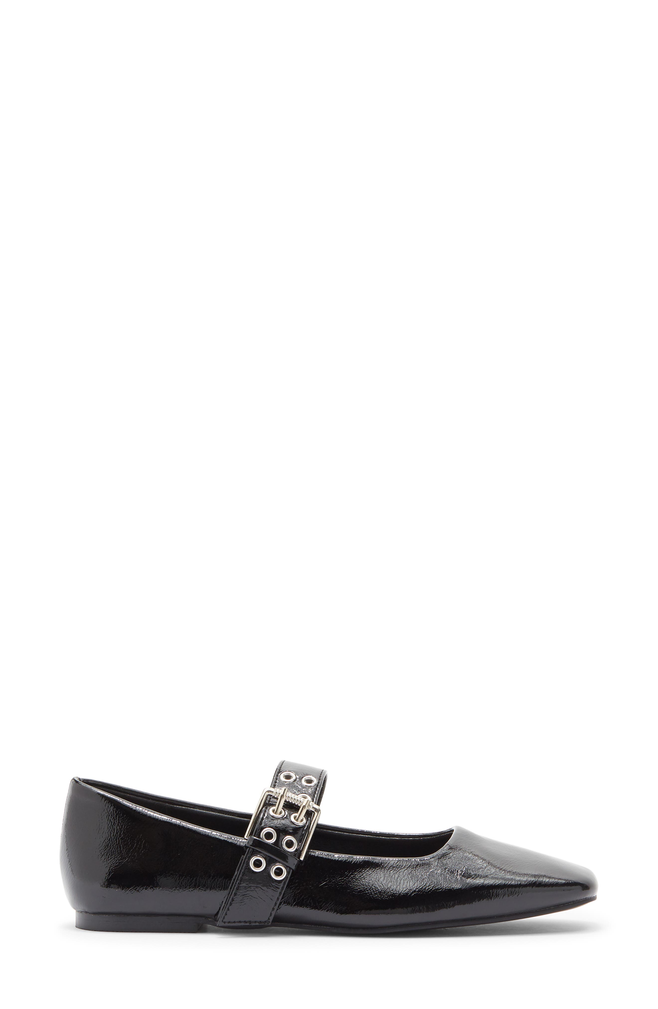 Billini Faris Mary Jane Flat, Alternate, color, Black Crinkle Patent