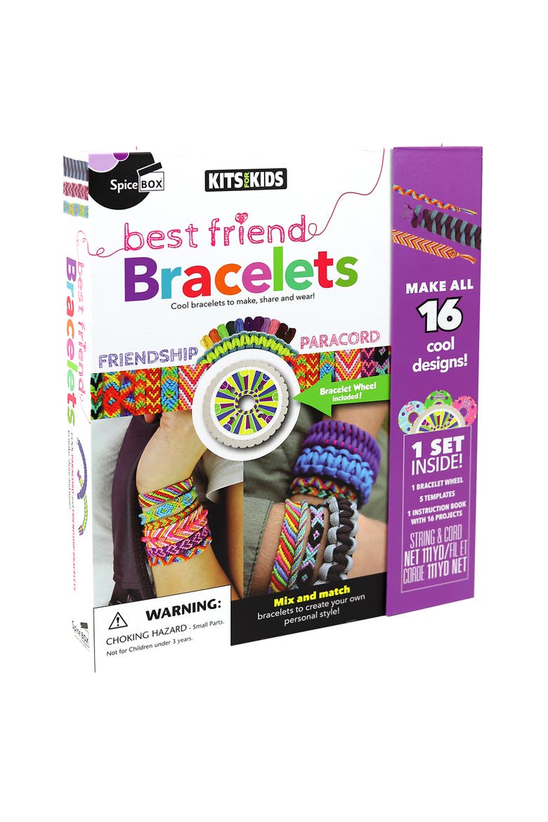 Spicebox Kits For Kids Best Friend Bracelets, Craft Jewerly Kit, Kids, Main, color, Multicolored