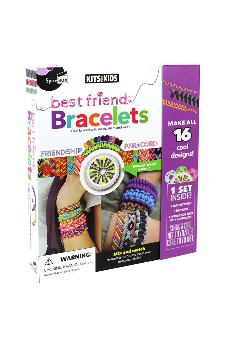 Kits For Kids Spicebox Kits For Kids Best Friend Bracelets, Craft Jewerly Kit, Kids, Main, color, Multicolored