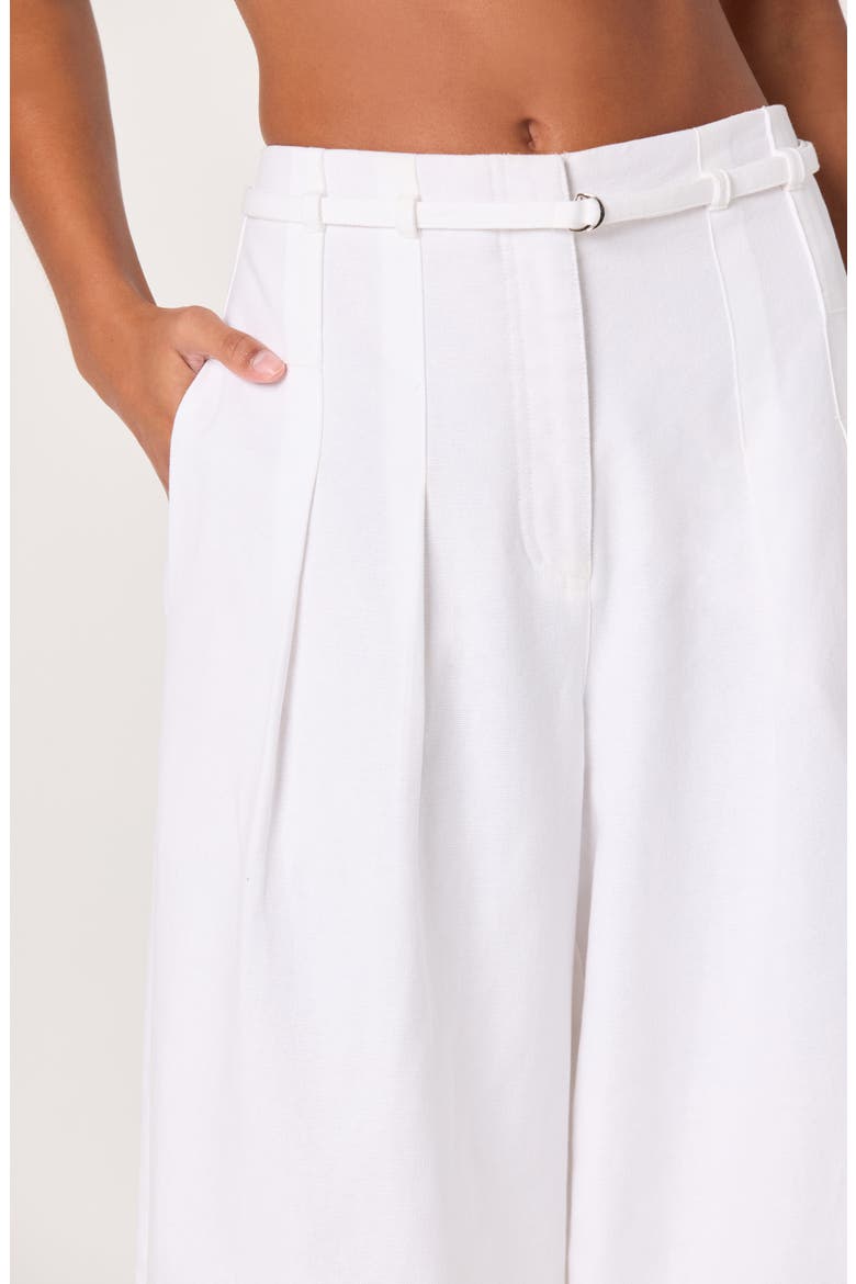 Aiden Belted Wide Leg Pants, Alternate, color, WHITE