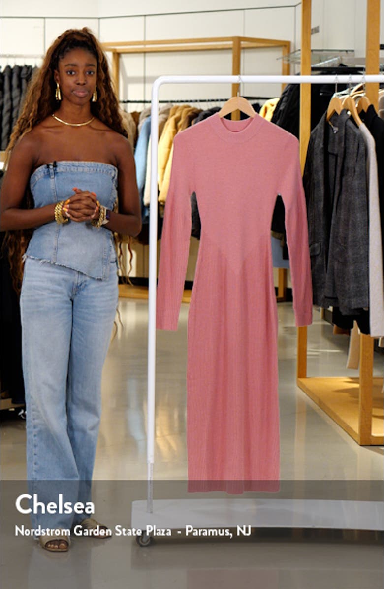 Ramona Long Sleeve Wool Blend Sweater Dress, sales video thumbnail