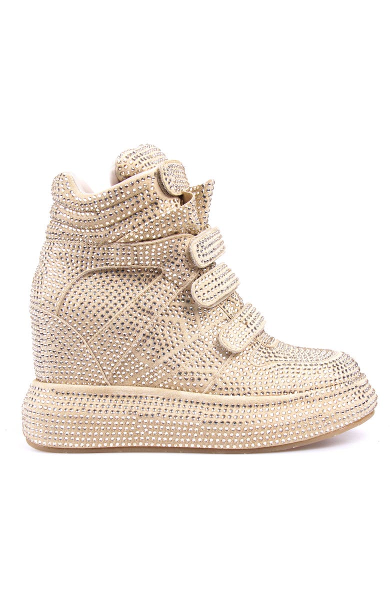 ZIGI Shorty Wedge Bootie, Alternate, color, Gold Suede