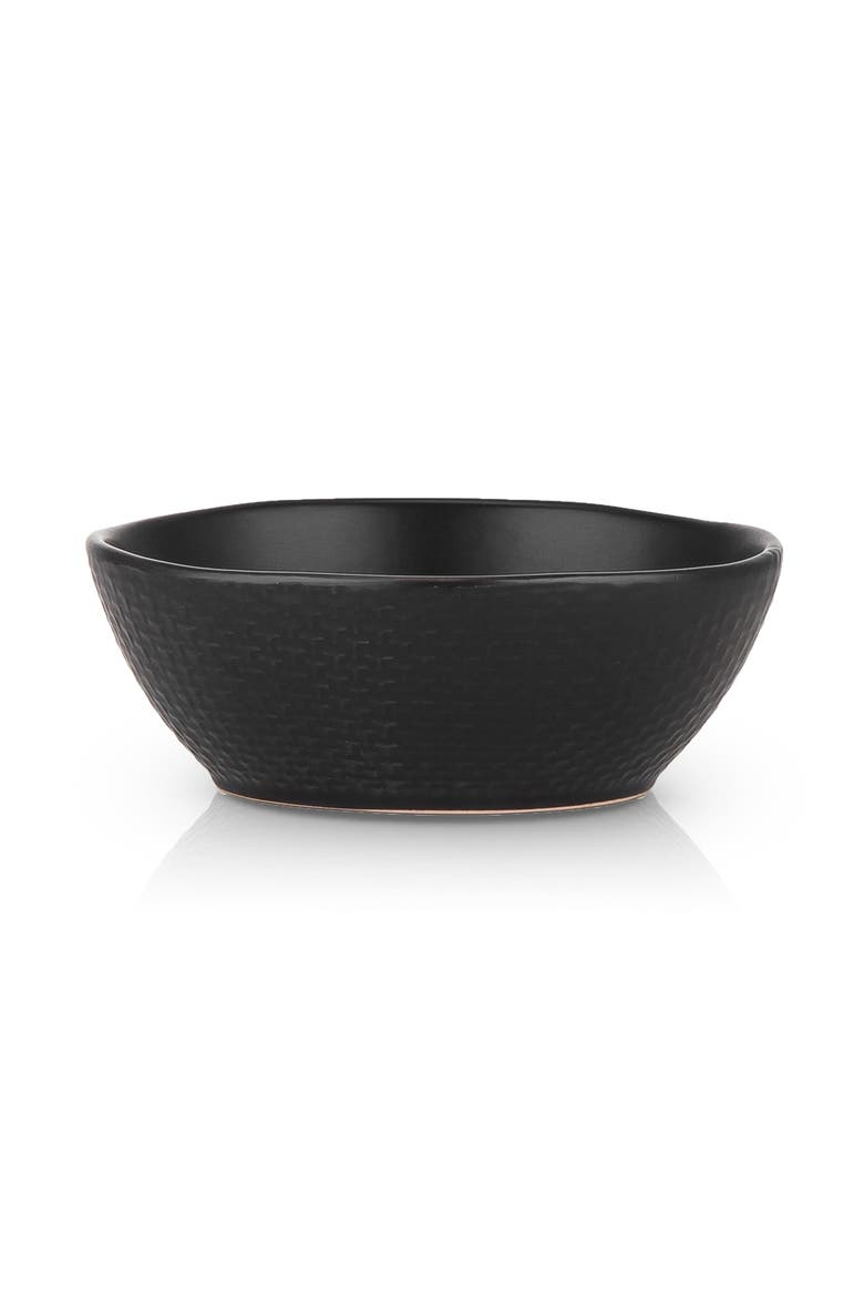 Abigael Stoneware 4-Piece Bowl Set, Alternate, color, Black