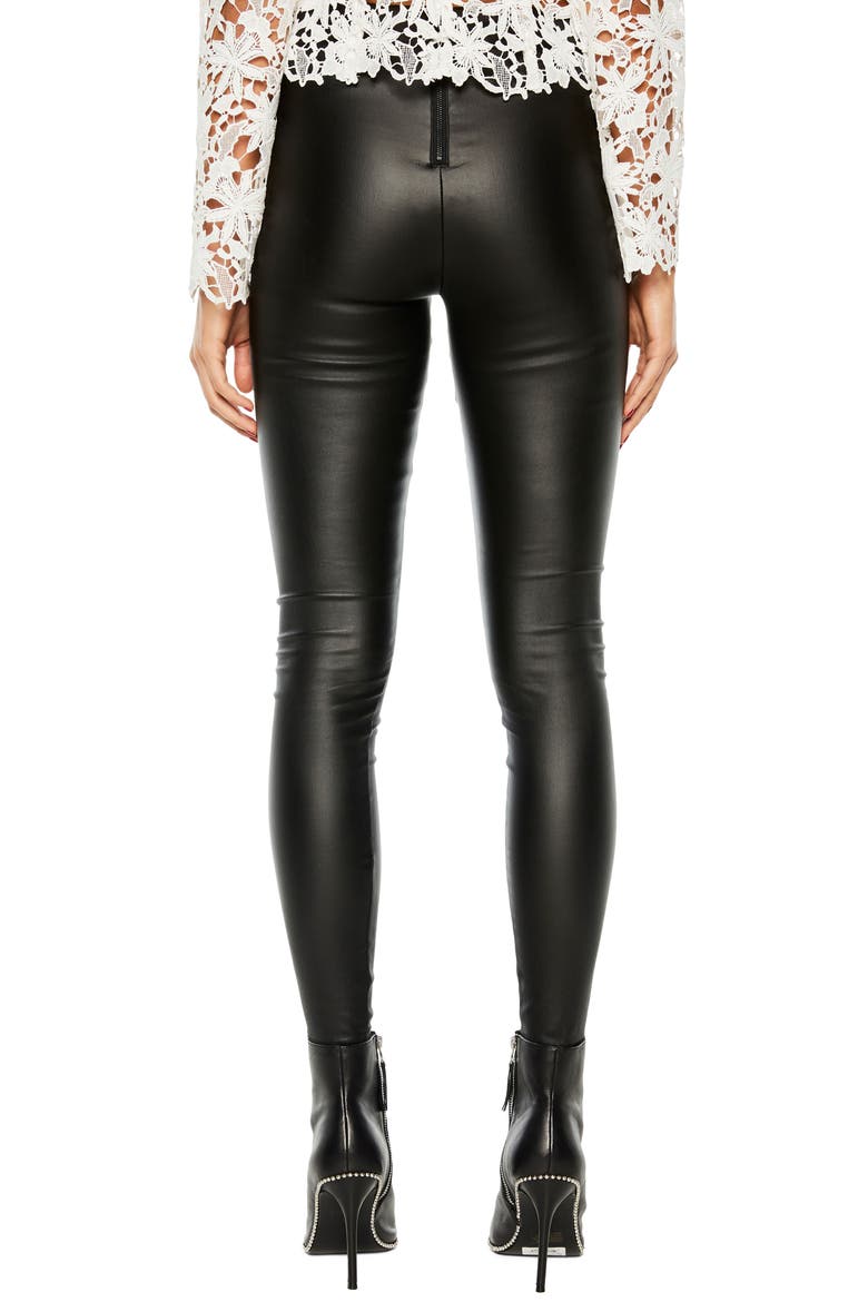Raven Faux Leather Leggings, Alternate, color, BLACK