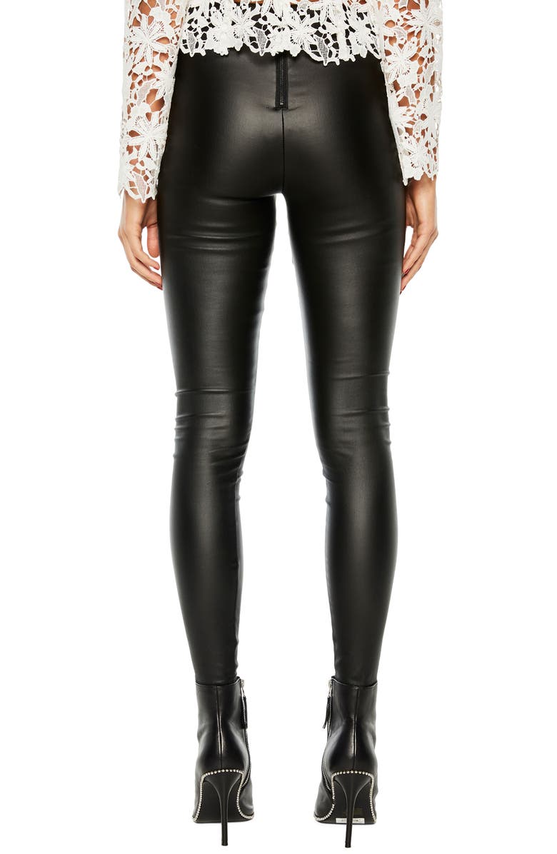 Bardot Raven Faux Leather Leggings, Alternate, color, 