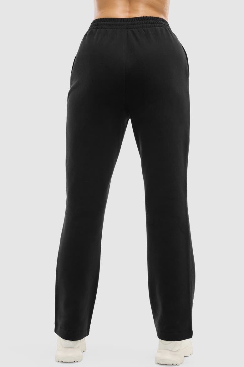 Soft Fleece Straight Leg Pant, Alternate, color, Black