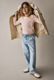 H&M Daisy wide leg paper-bag jeans