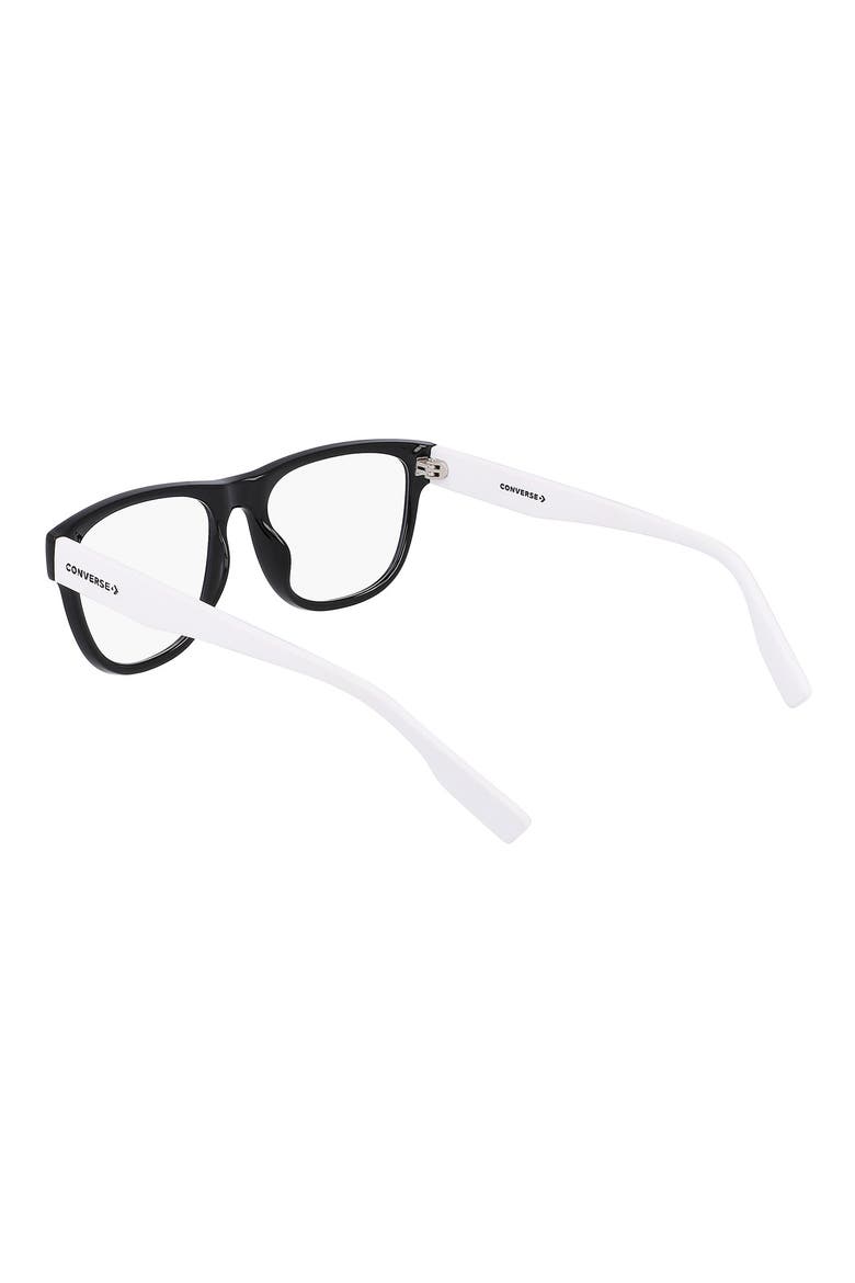 52mm Rectangular Blue Light Blocking Reading Glasses, Alternate, color, BLACK
