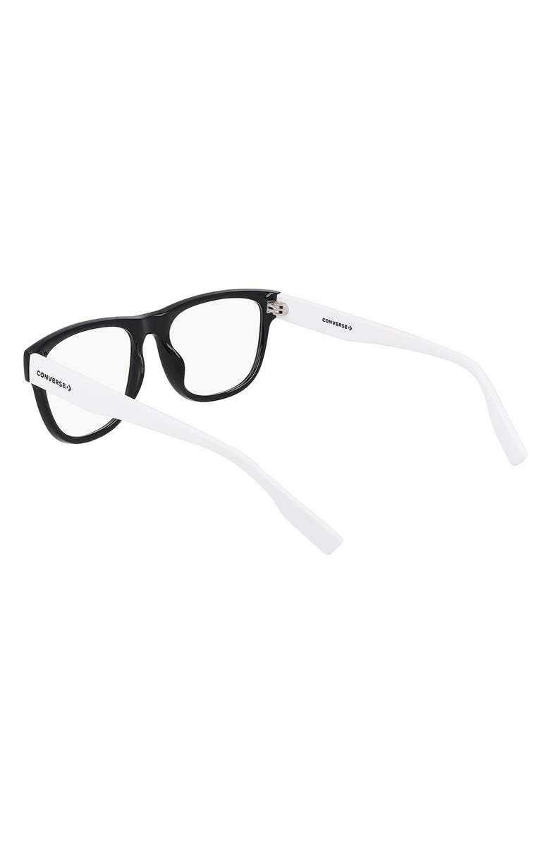 Converse 52mm Rectangular Blue Light Blocking Reading Glasses, Alternate, color, 