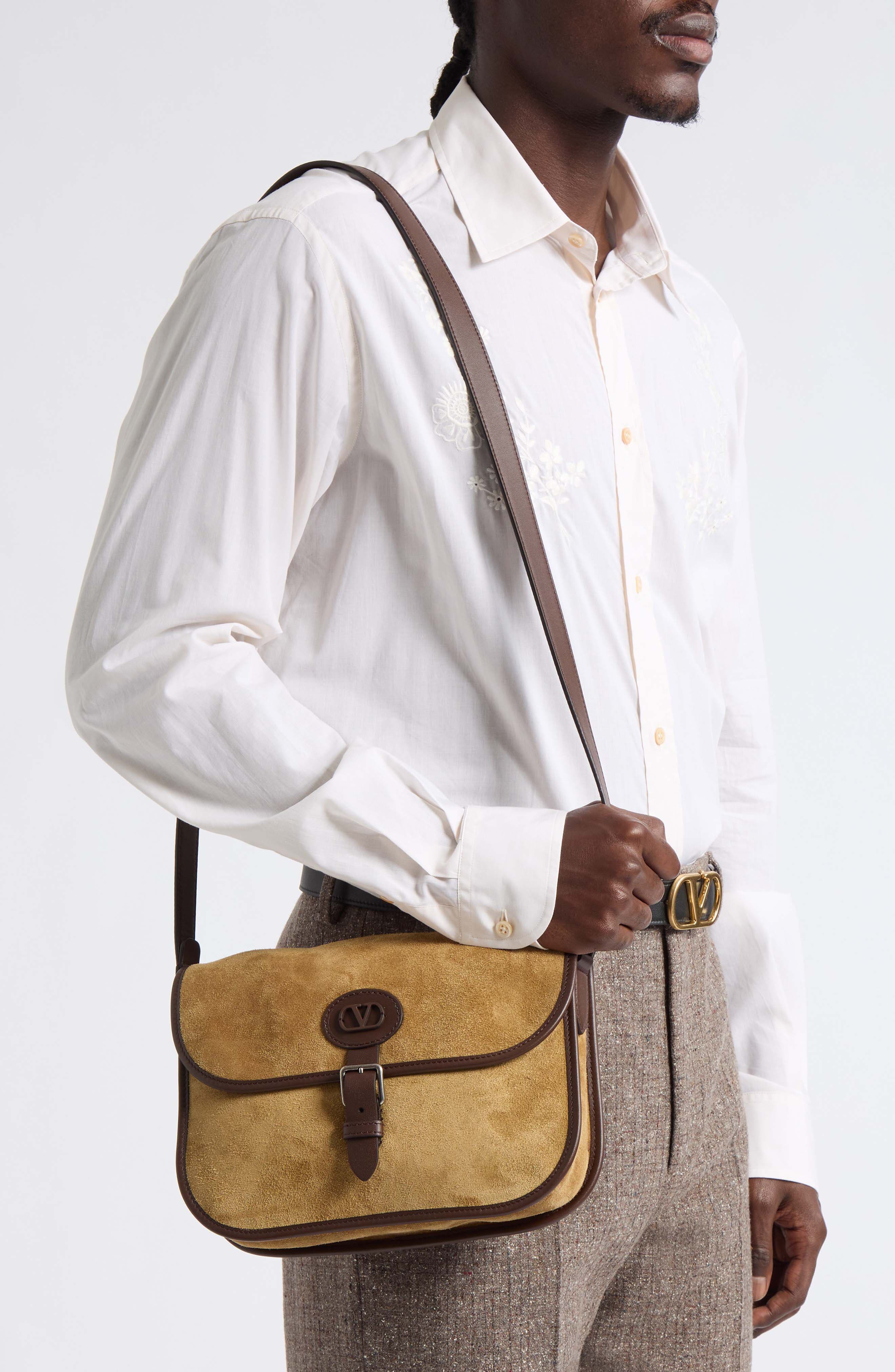 Antibes Suede Crossbody Bag, Alternate, color, BEIGE