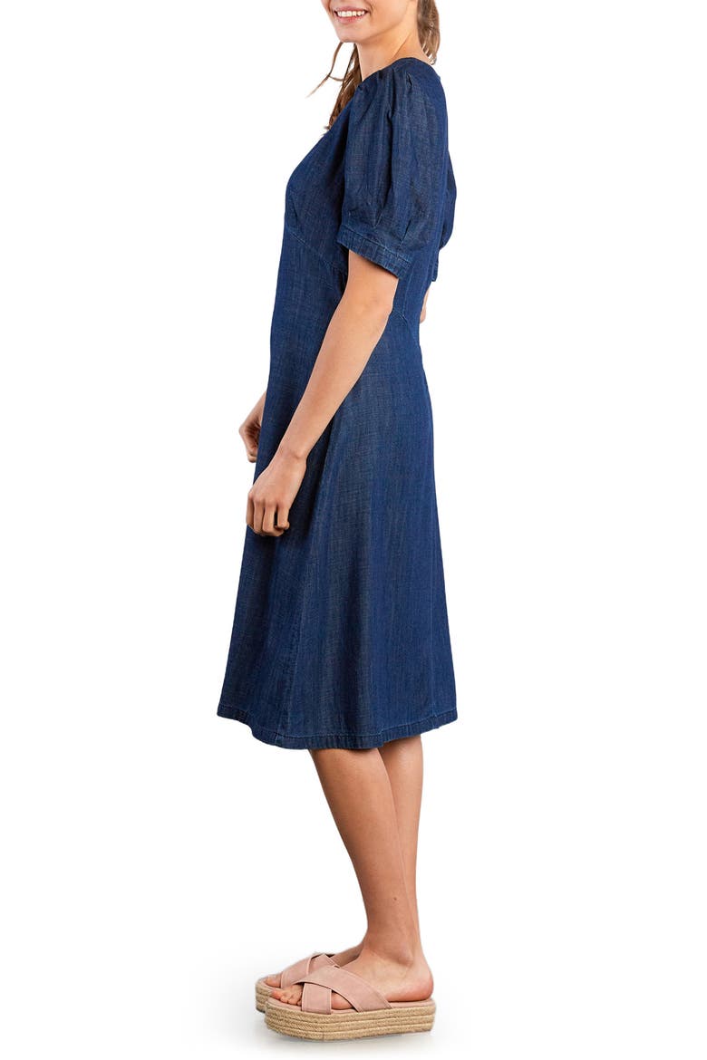 Blossom Puff Sleeve Denim Dress, Alternate, color, BLOSSOM BLUE