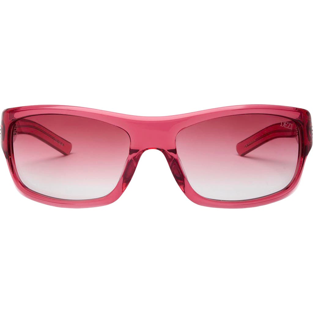 Dezi Tints Out 61mm Gradient Wrap Sunglasses In Pink