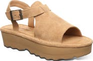 BEARPAW Ascend Faux Leather Wedge Sandal
