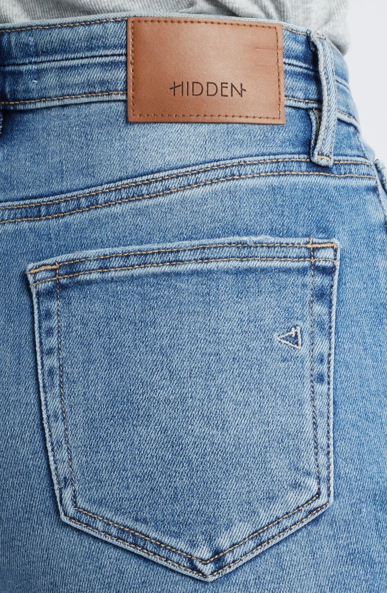 HIDDEN JEANS Relaxed High Waist Straight Leg Jeans, Alternate, color, Dark Wash