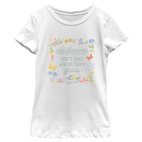 Girls' Wildflower Framed Quote Short Sleeve T-shirt