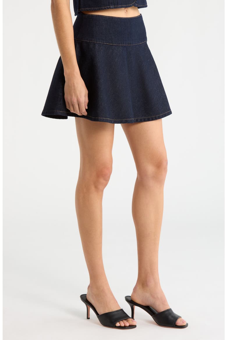 Lennon Denim Miniskirt, Alternate, color, DARK DENIM