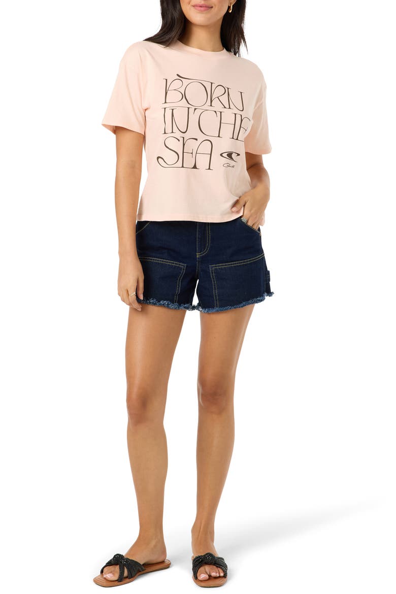 Born in the Sea Graphic Tee, Alternate, color, PEACH LIGHT